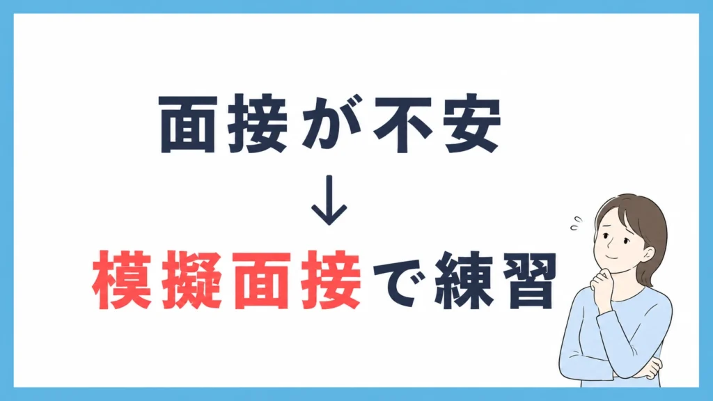 面接が不安なら、模擬面接で練習